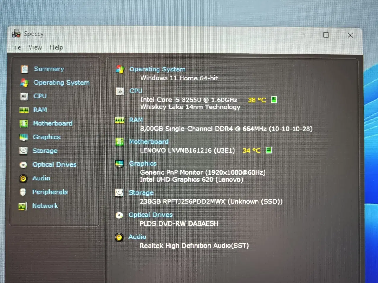 Billede 5 - Lenovo 17,3" skærm 256Gb nvme 8Gb ddr4