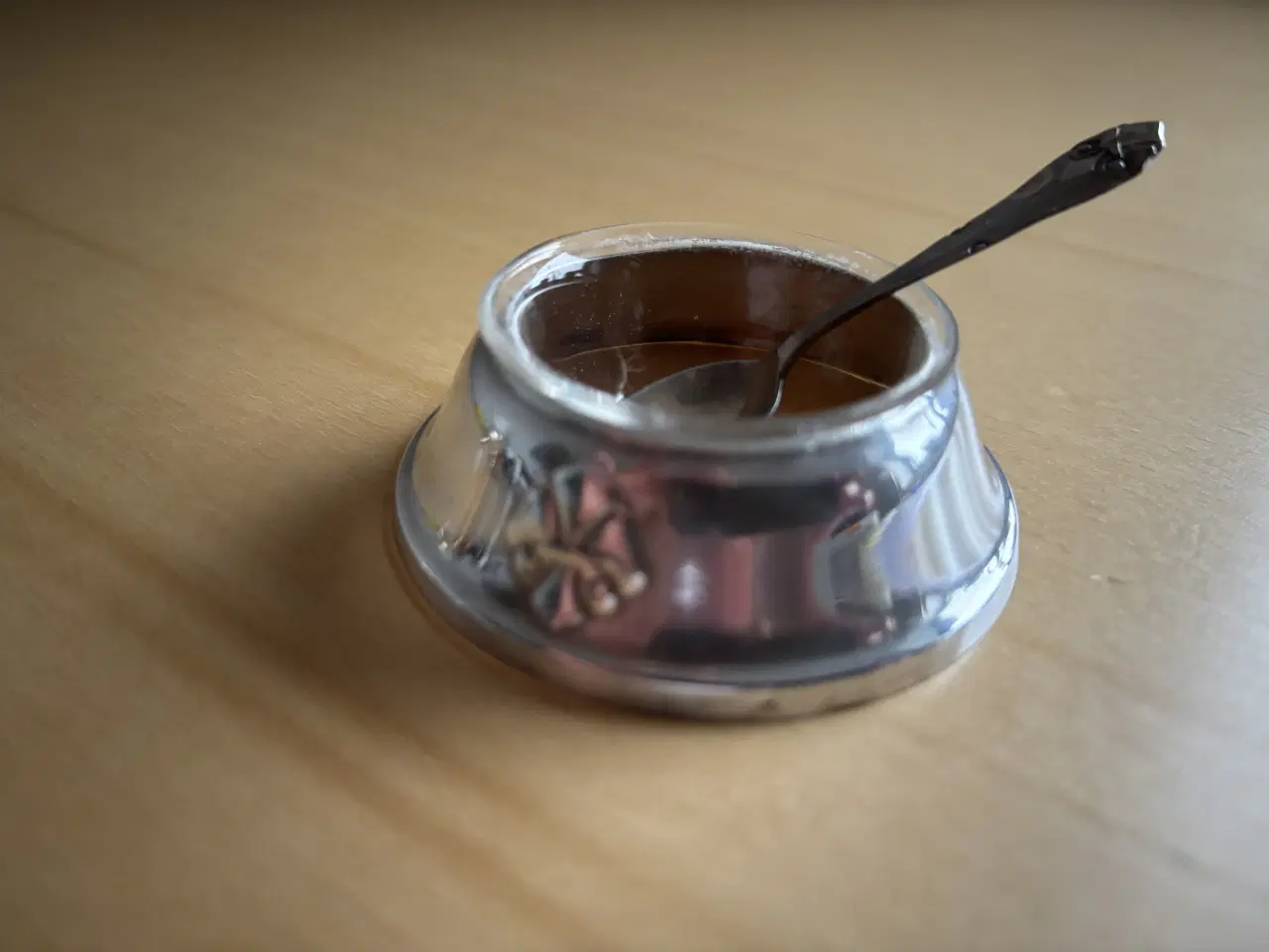 Billede 2 - Antikt saltkar sæt i sølv med glasindsats