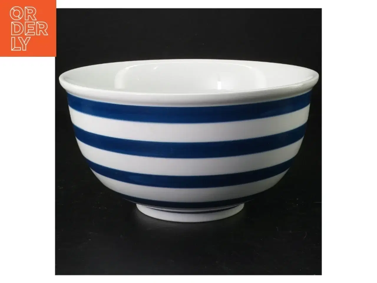 Billede 1 - Stribet porcelænsskål (str. Ø 23 cm)