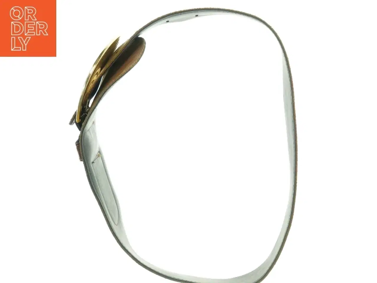 Billede 3 - Læderbælte med guldspænde (str. Længde, 75 cm. b. 5 - 10 cm)
