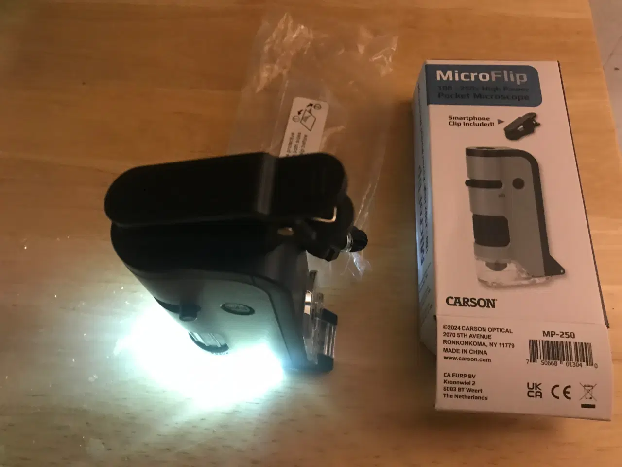 Billede 2 - Ny Micro-Flip Lommemikroskop 100-250 fra Carson