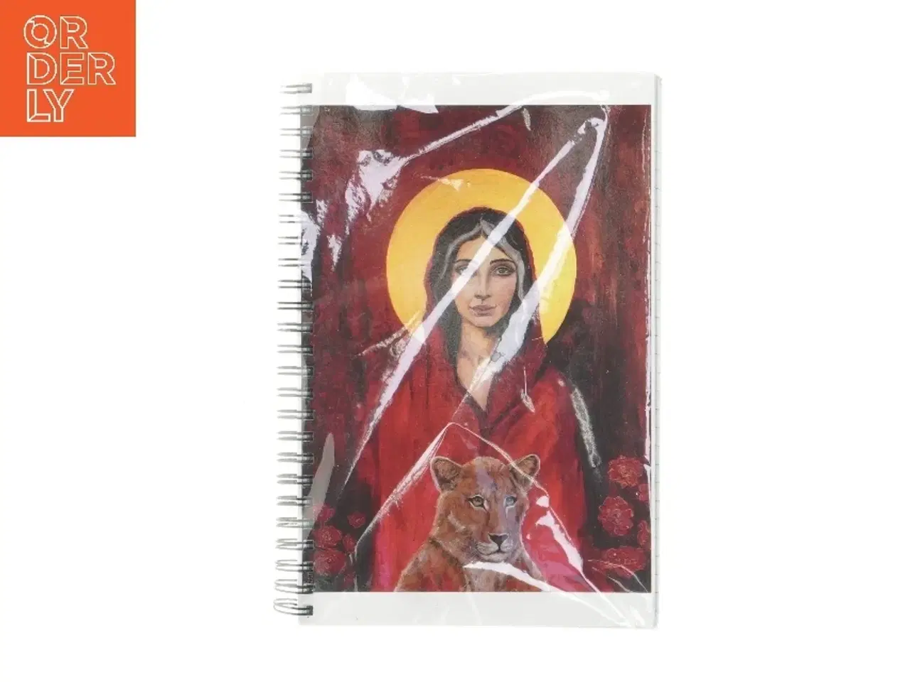 Billede 4 - Notesbog med spiralryg og abstrakt kunstomslag (str. 22x15 cm)