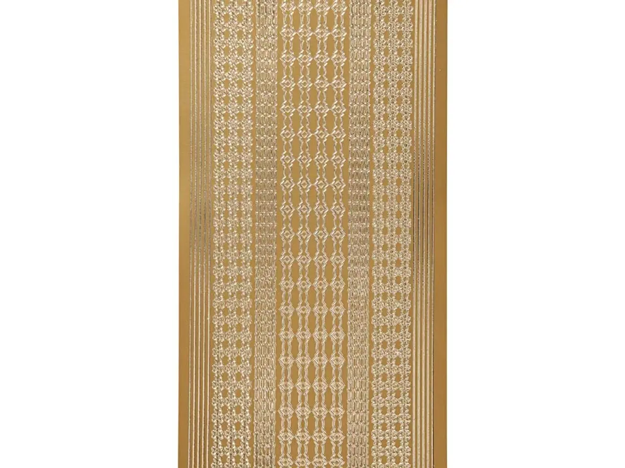 Billede 1 - Stickers, border, ark 10x23 cm, guld, 1 ark