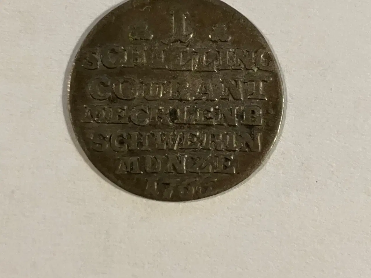 Billede 1 - 1 Schilling Courant Mecklenburg Schwerin 1766 - Meget slidt
