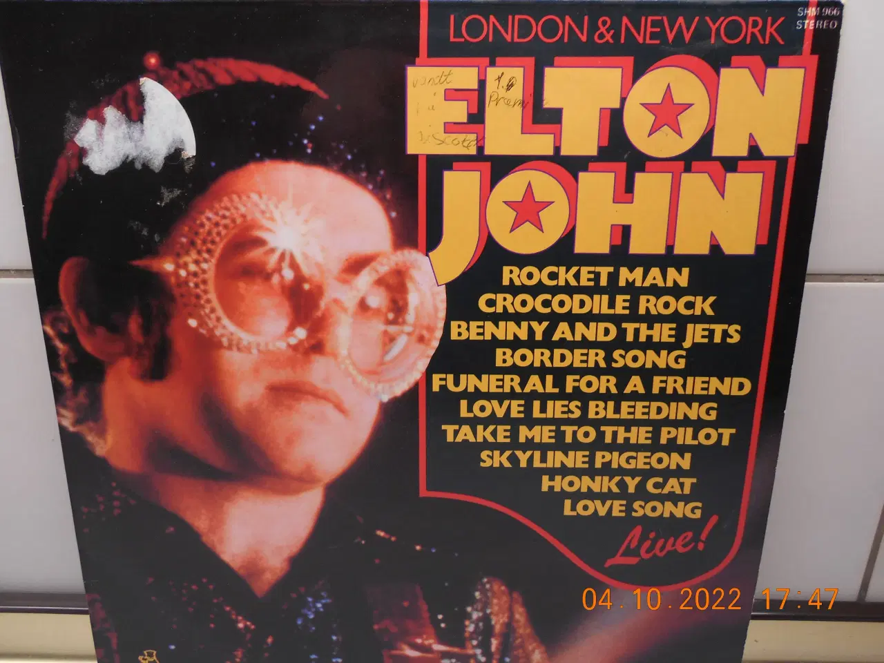 Billede 1 - LP med Elton John. London And New York Live.