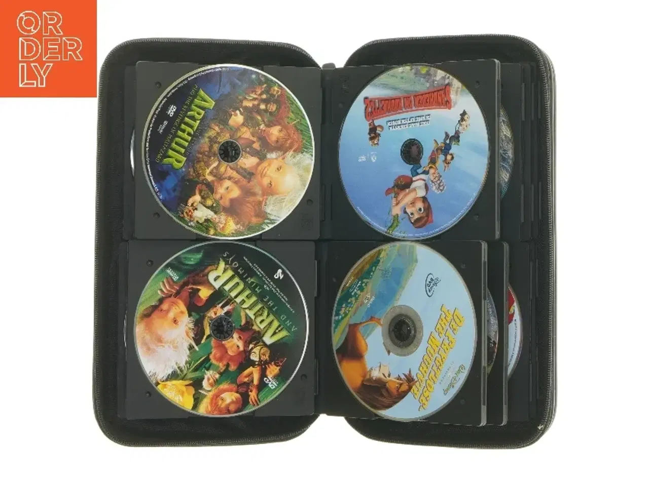 Billede 1 - 22 DVD i mappe med børnefilm fra A11 (str. 28x16x5 cm)