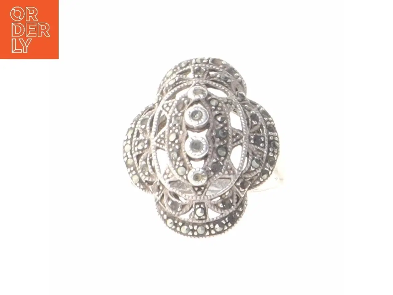 Billede 2 - Sølv ring med filigran mønster (str. Ø 52 mm)