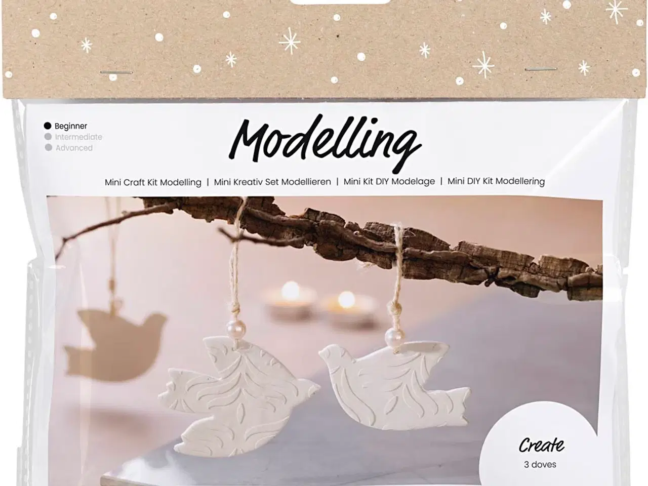 Billede 1 - Mini DIY Kit til Håndlavede Duer - Off White