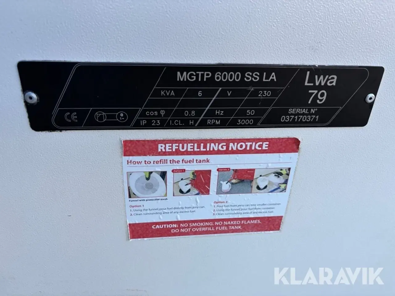 Billede 10 - Nød generator MGTP 6000 SS LA