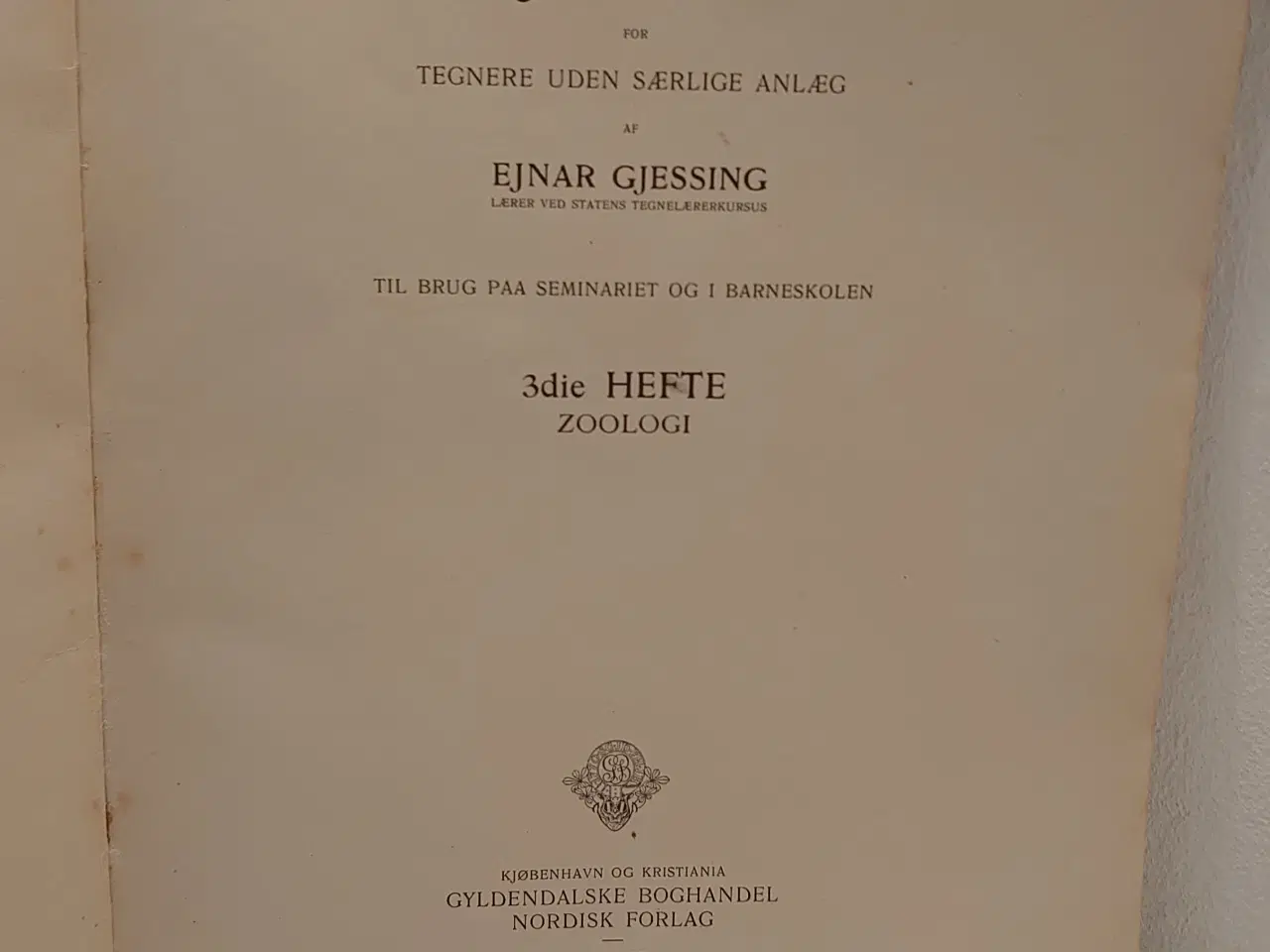 Billede 3 - Ejnar Gjessing: Zoologi.Fagillustrering 3. 1916