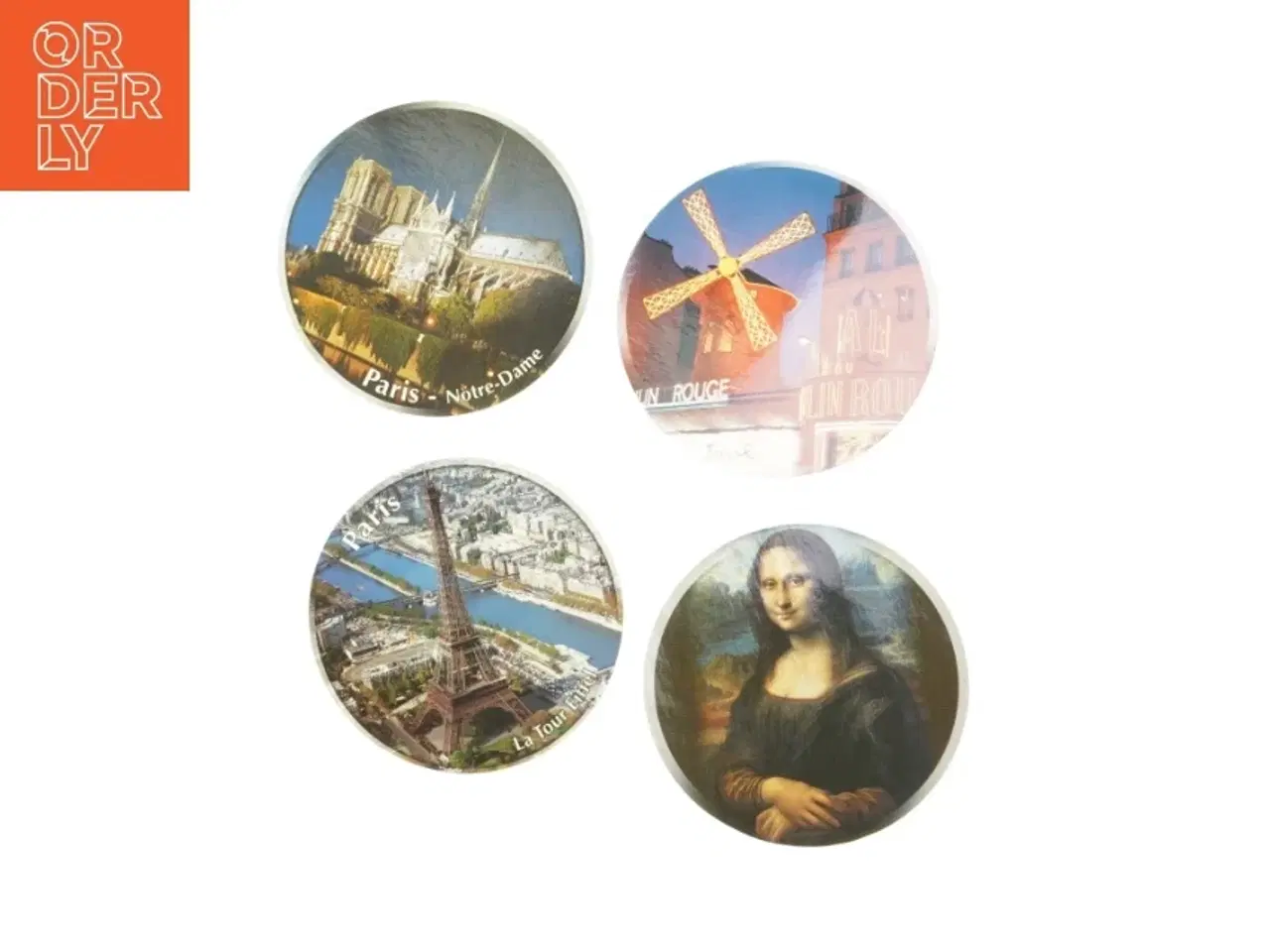 Billede 1 - Runde postkort med Paris-motiver (str. Ø 15 cm)