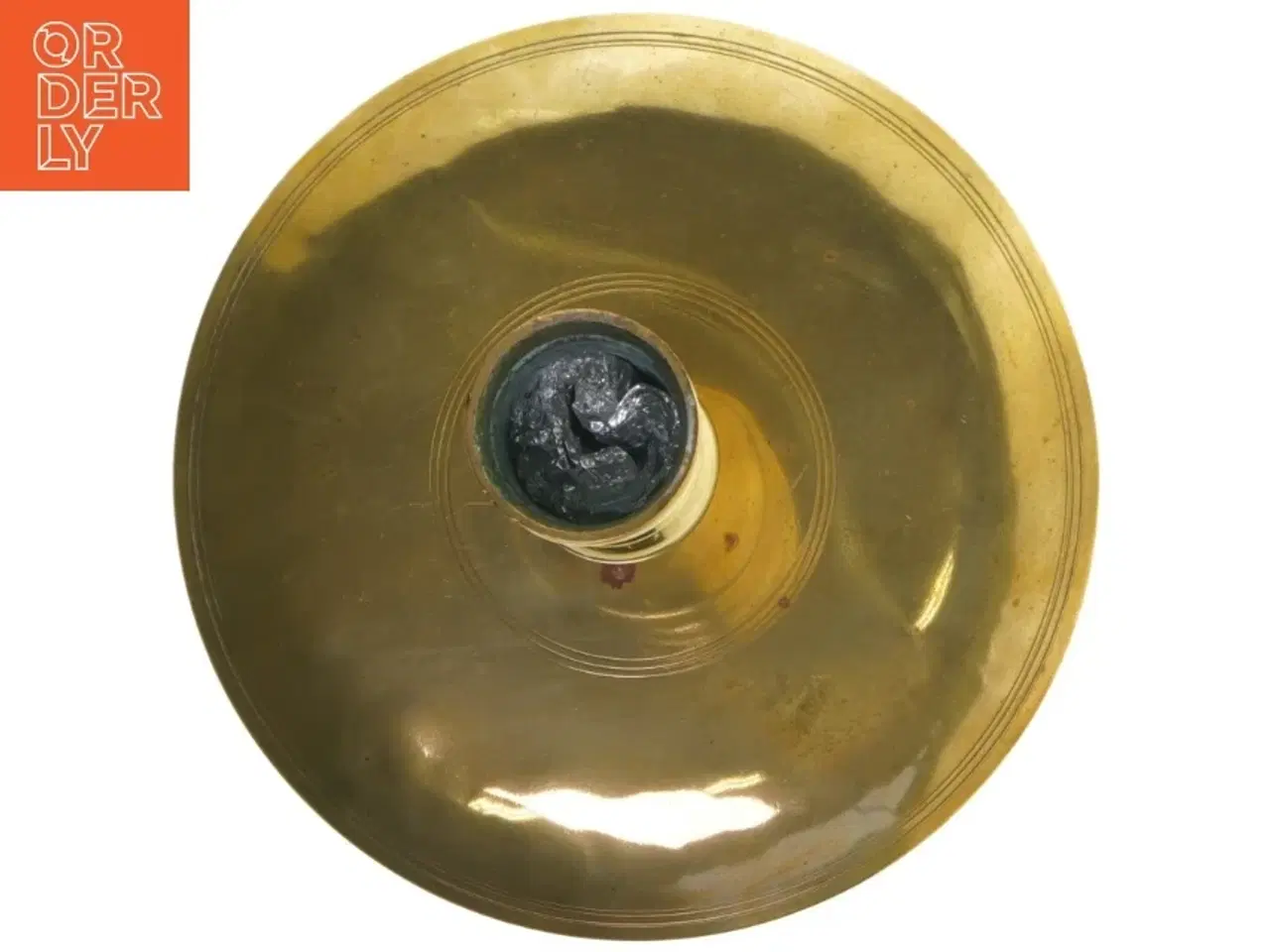 Billede 2 - Flot, stor messinglysestage (str. 40 cm høj)
