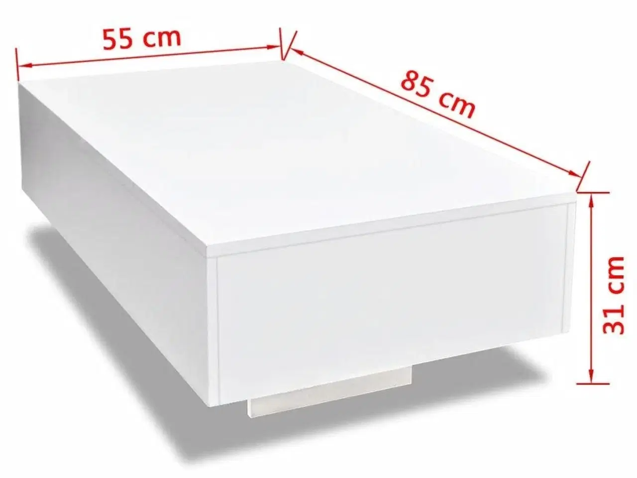 Billede 5 - Sofabord hvid højglans