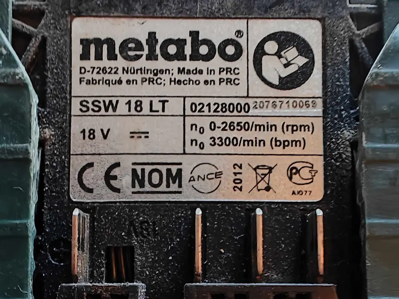 Billede 2 - Metabo SSW 18 LT slagskruenøgle + 3 batterier