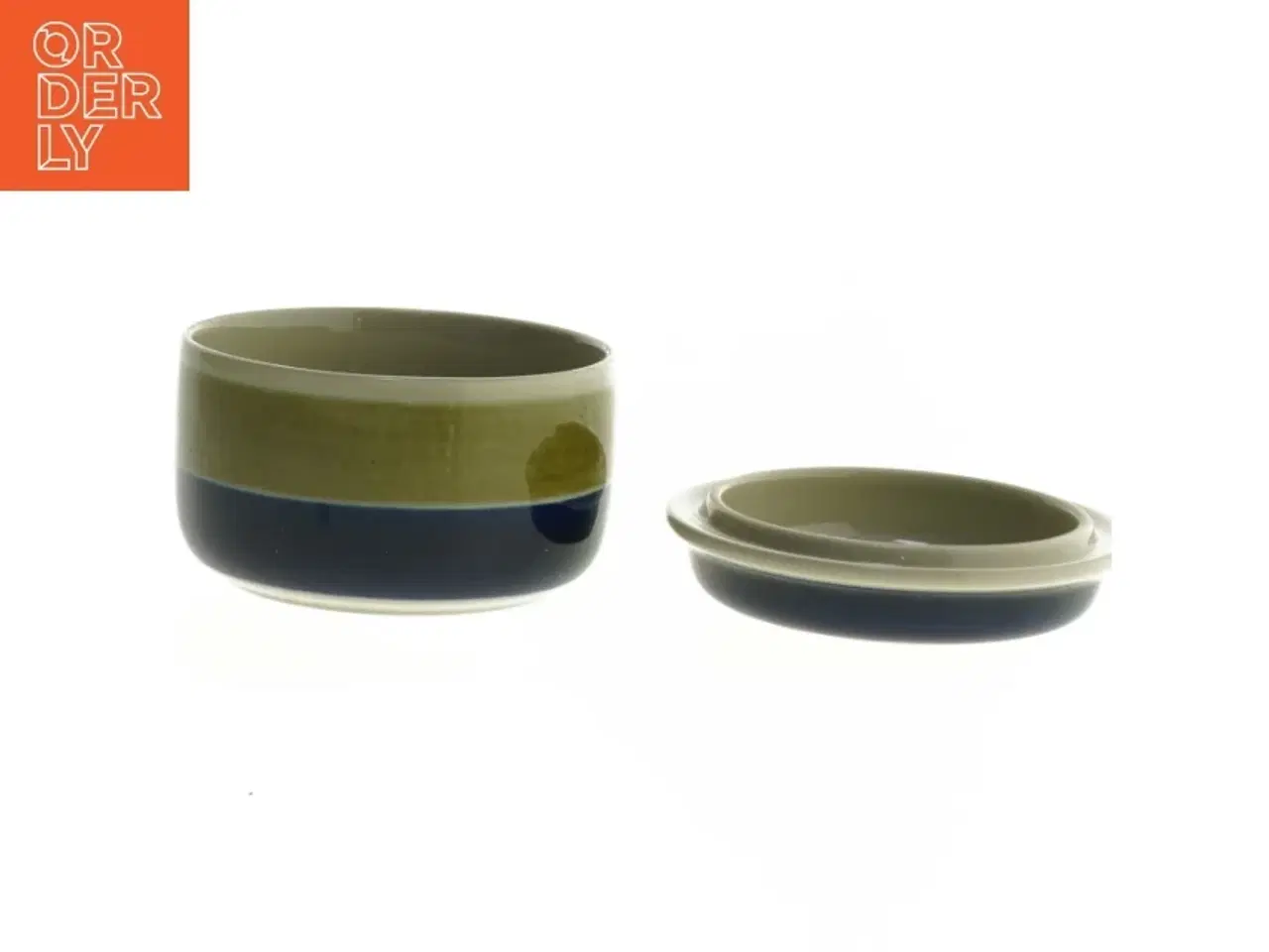 Billede 1 - Sukkerskål og flødekande fra Rrstrand (str. Ø. 8,5 cm. og. 9,5 cm)