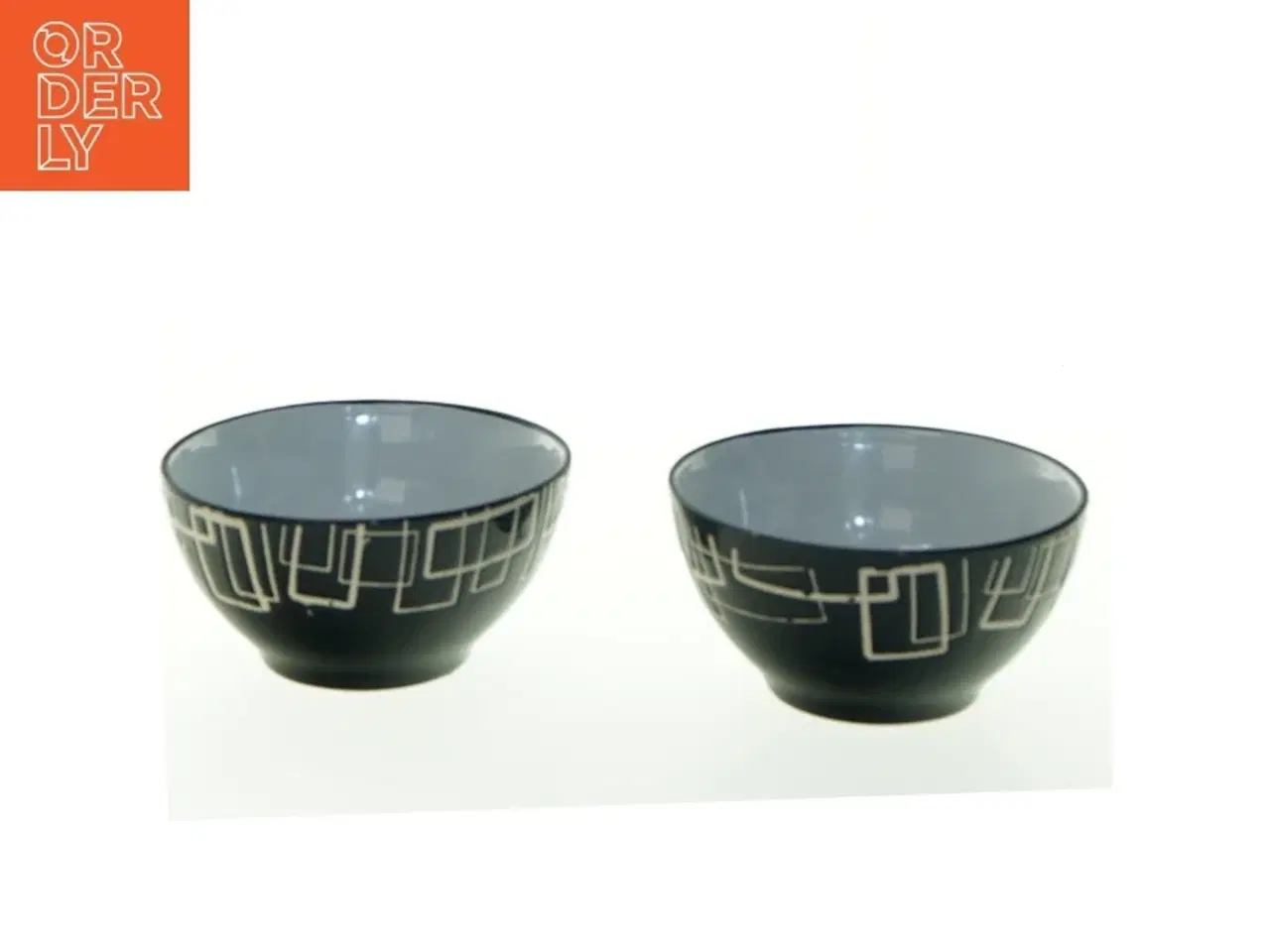 Billede 1 - Sæt af skåle med geometrisk mønster fra Marie Sohl (str. Ø 14 cm)