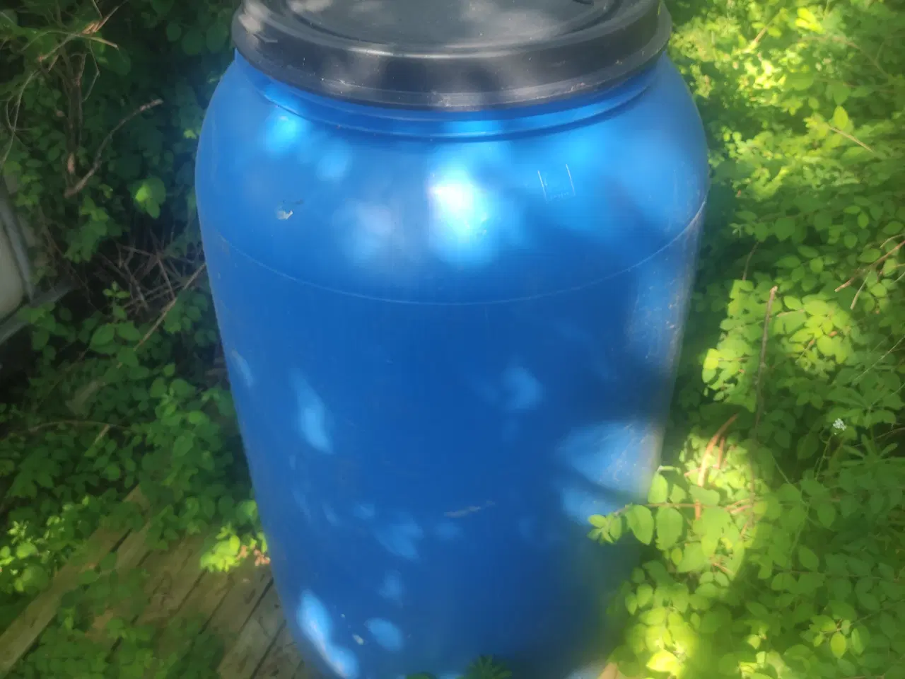 Billede 1 - plast tønde blå 200 liter