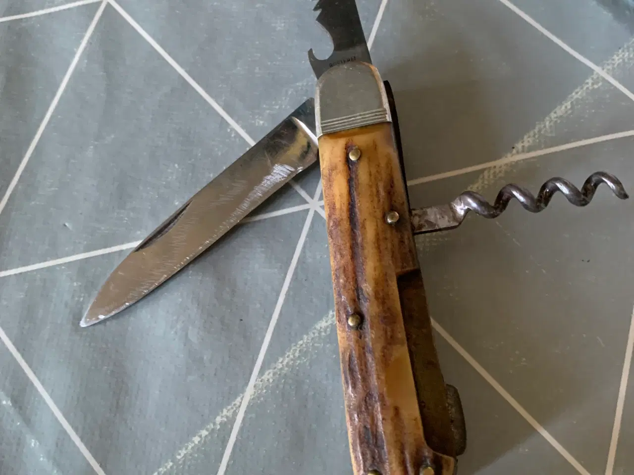 Billede 1 - Jagtkniv med blad i rustfri stål
