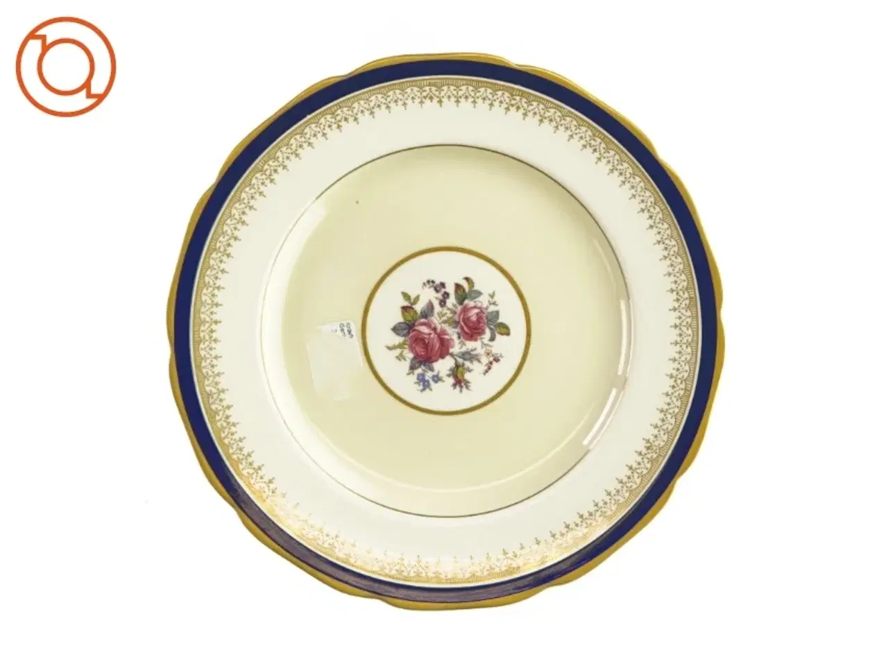 Billede 1 - Tallerken med blå- og guldkant fra Johnson Bros