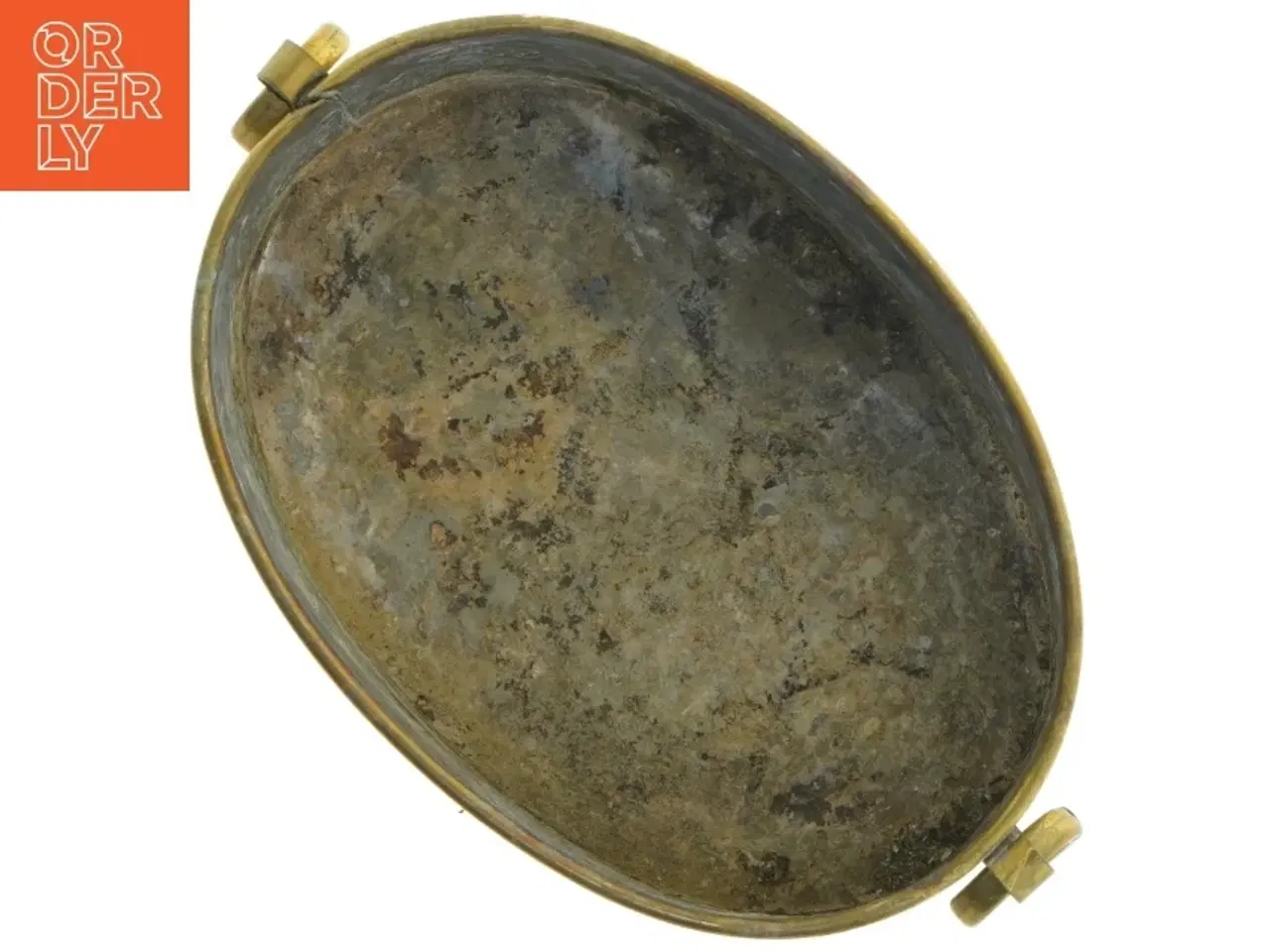 Billede 6 - Messingbakke med ringhåndtag (str. 26 x 17 x 9 cm)