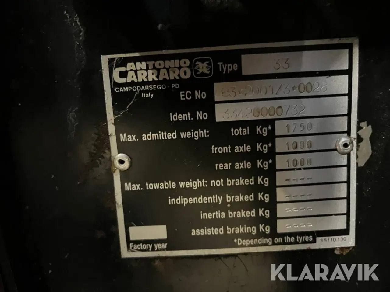 Billede 5 - Redskabsbærer Antonio Carraro Rondo K333