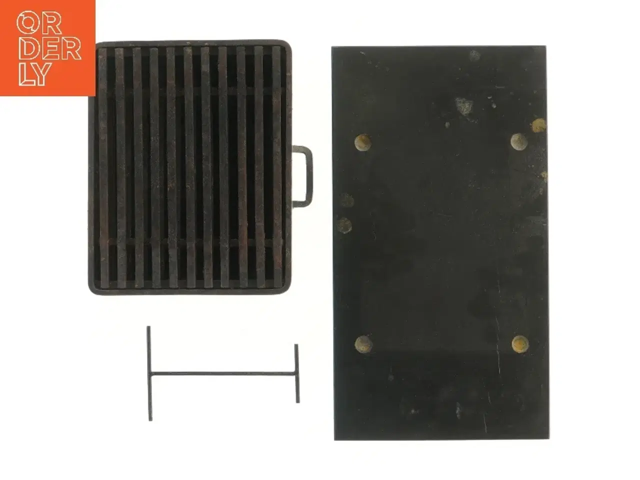 Billede 4 - Dekorativ bordgrill i metal (str. 18x32,5 cm)