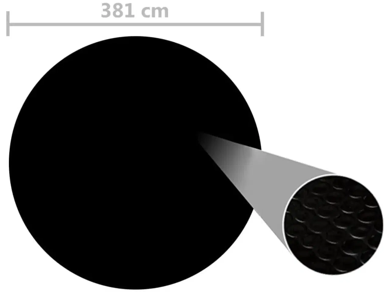 Billede 3 - Poolovertræk 381 cm PE sort