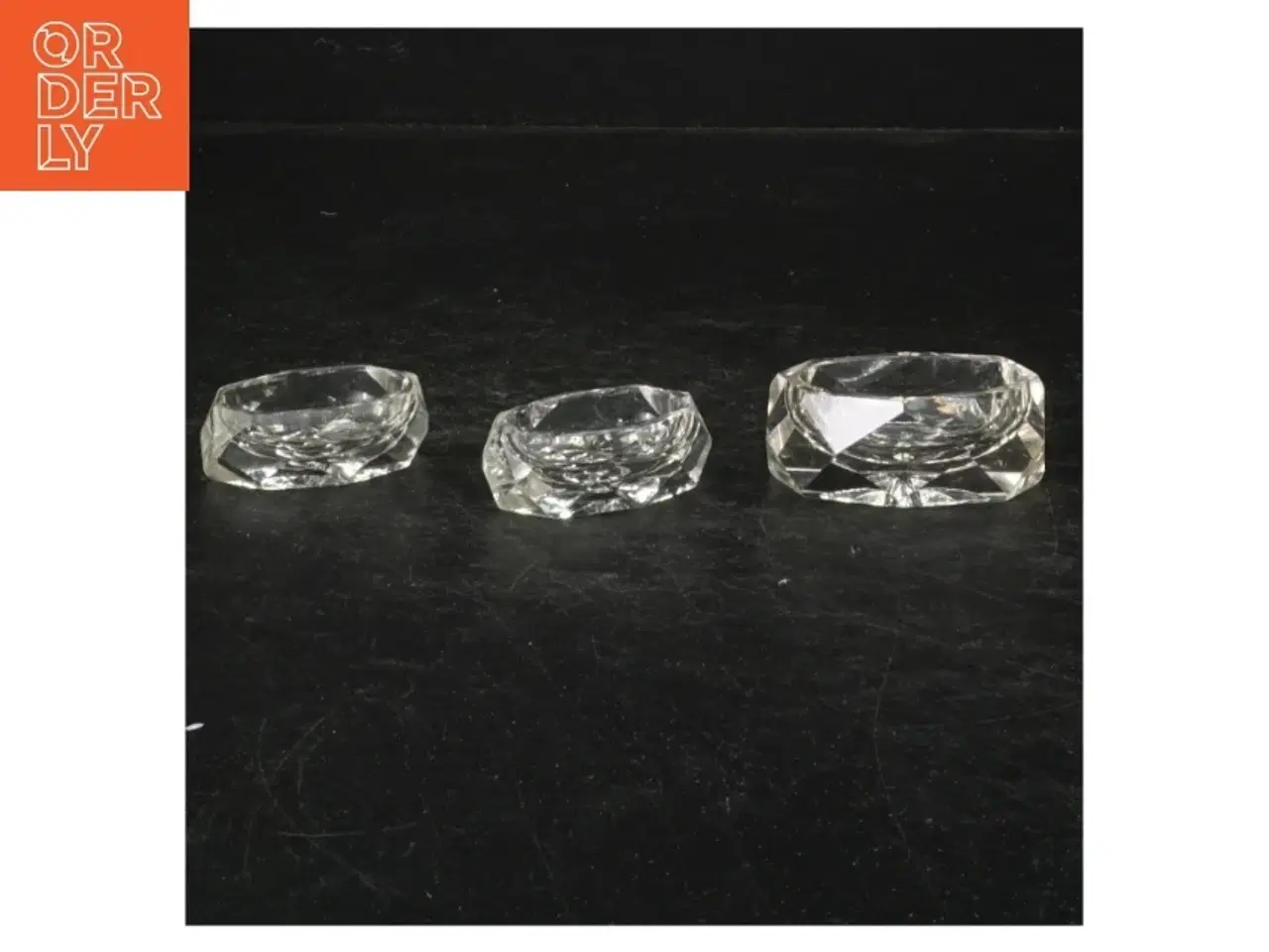 Billede 1 - Krystal skåle, små, 3 stk (str. 6 cm)