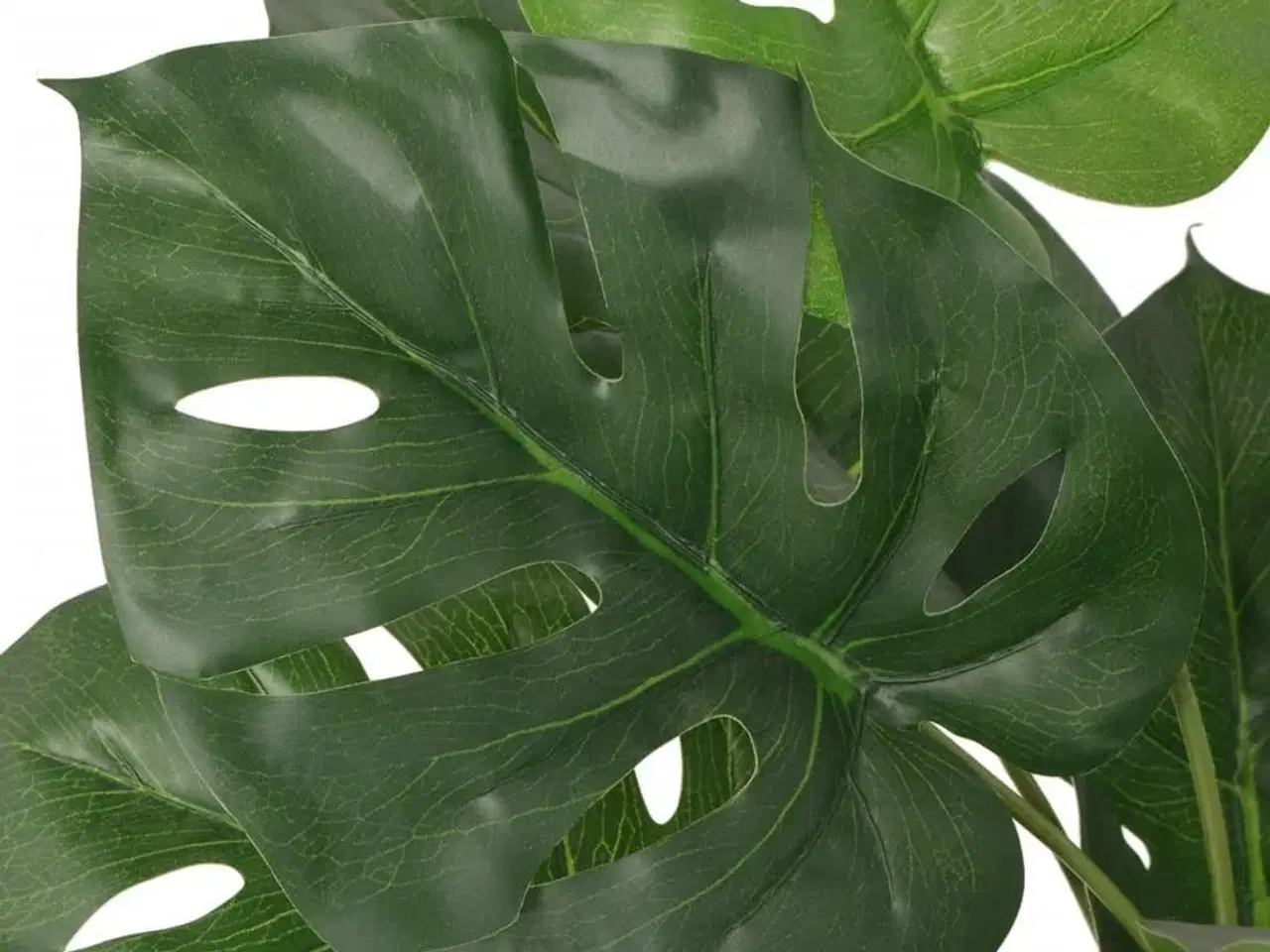 Billede 2 - Kunstig monstera-plante med potte 45 cm grøn