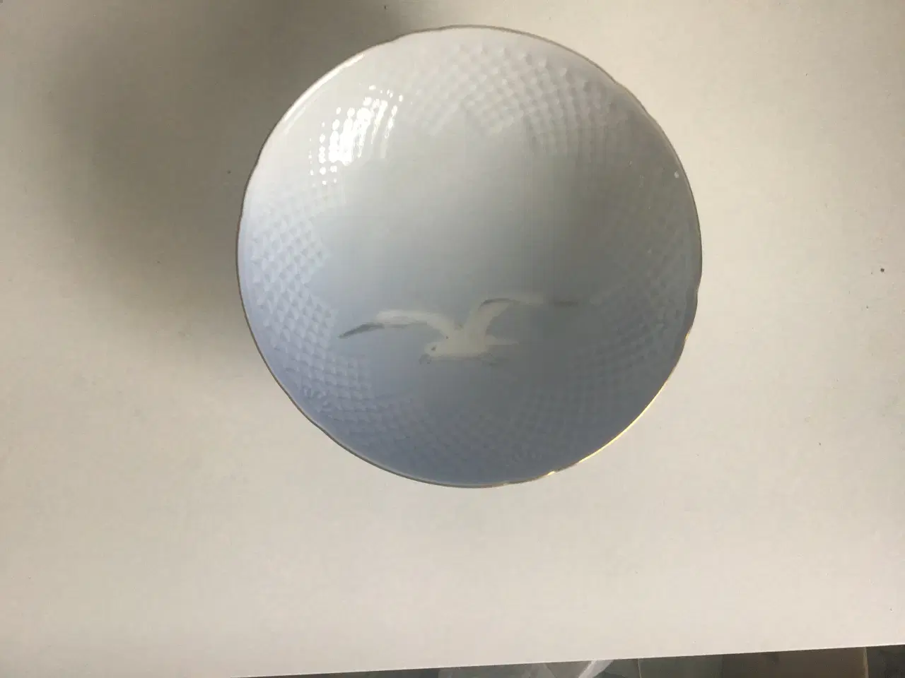 Billede 1 - Mågestel med guldkant fad