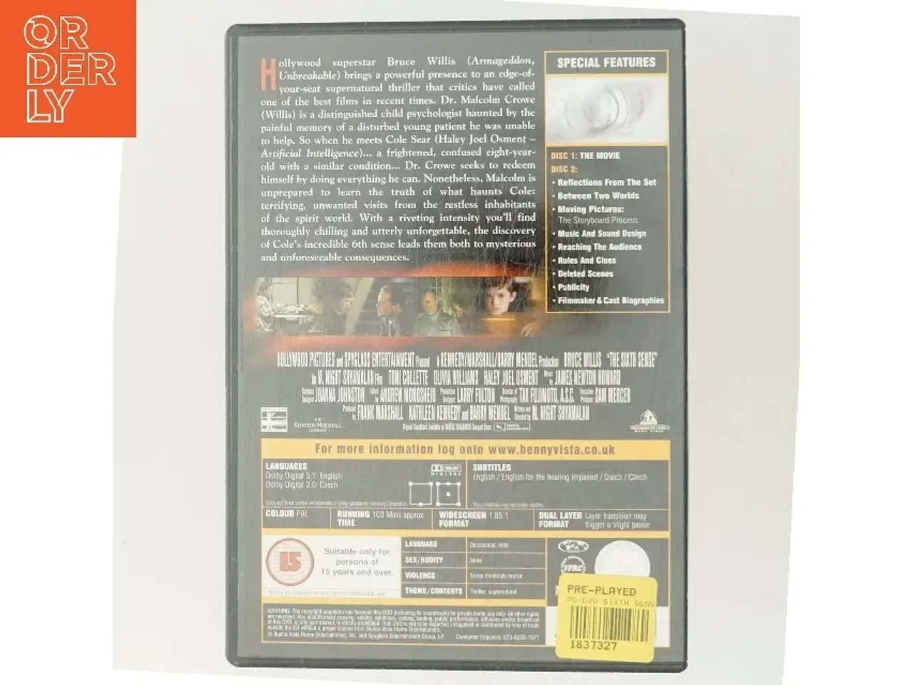 Billede 3 - Sixth Sense - 2 Disc Collector med Bruce Willis (DVD)