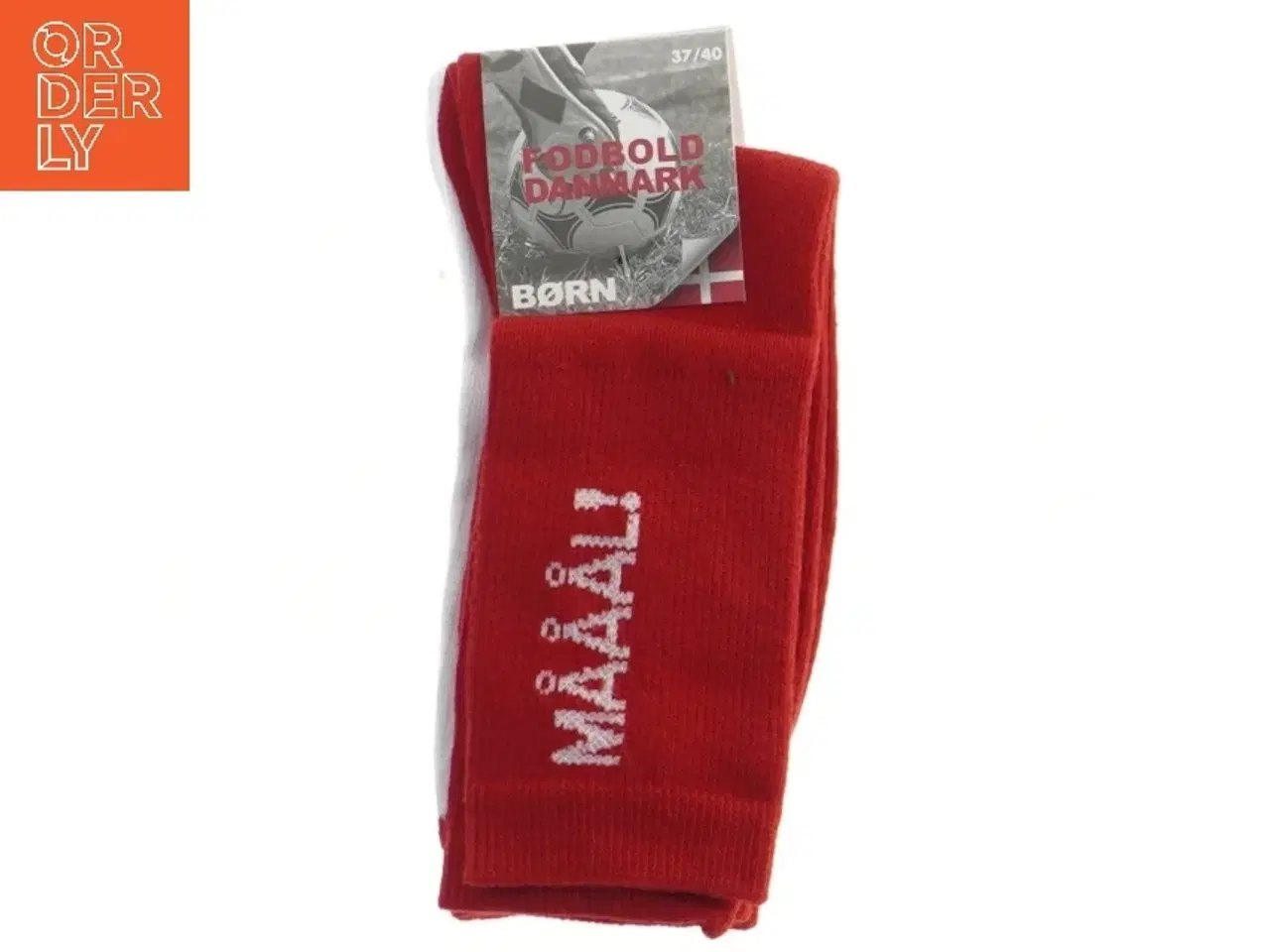 Billede 1 - Røde og hvide sokker til børn (str. 37/40 cm)