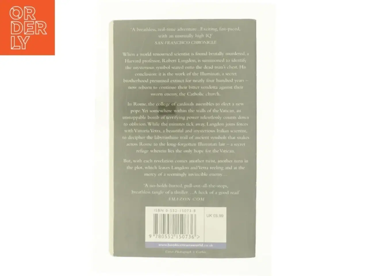 Billede 3 - Angels and Demons by Dan Brown af Brown, Dan (Bog)
