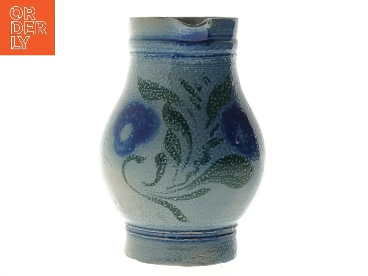 Billede 1 - Keramikkande, blå (str. Ø 7 cm længde 15 cm)