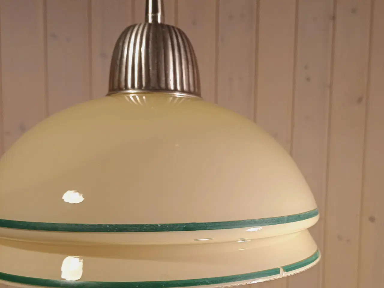 Billede 8 - Vintage/Retro loftlampe med glasskærm og bakelit