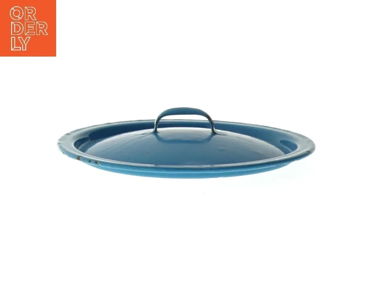 Billede 2 - Rundt blåt emalje låg (str. Ø 20 cm)