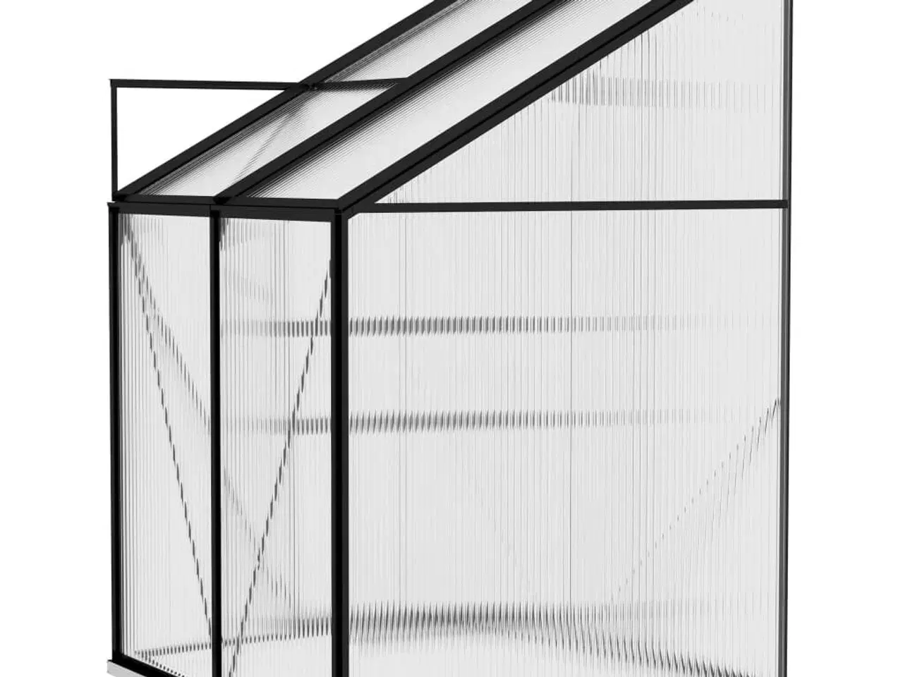 Billede 7 - Drivhus 2,7 m² aluminium antracitgrå