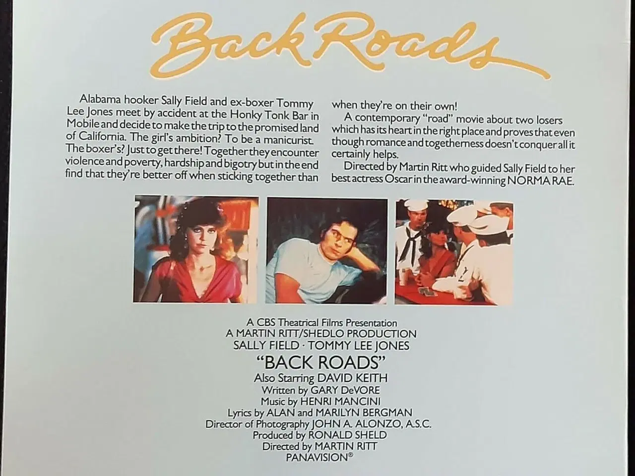 Billede 2 - Back Roads, Laserdisc film, drama