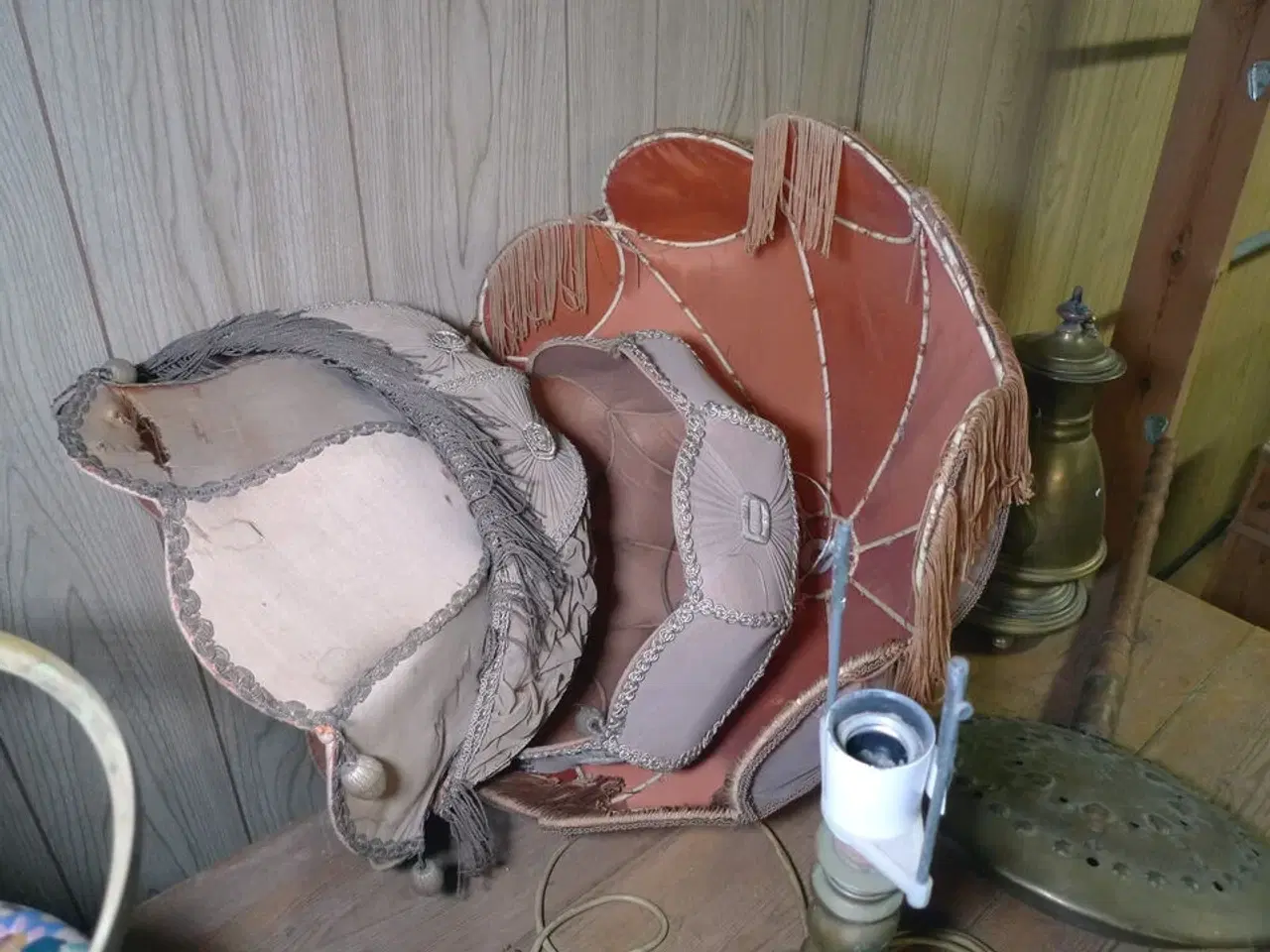 Billede 5 - Messing, 2 stk. lamper, kaffekande og sengevarmer, balancevægt