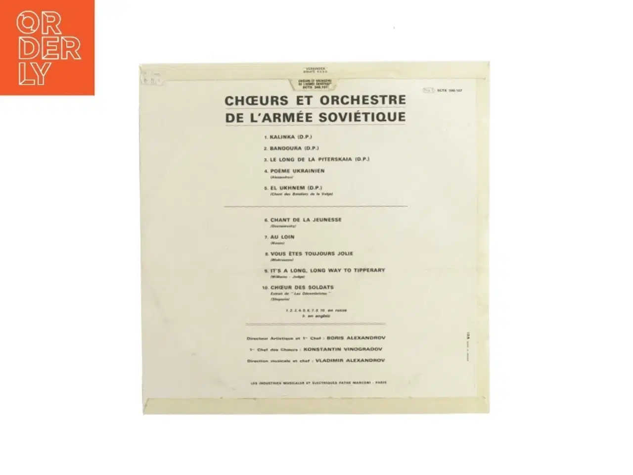 Billede 2 - Chæurs et Orchestre de L&#39;armée Soviétique Vinylplade