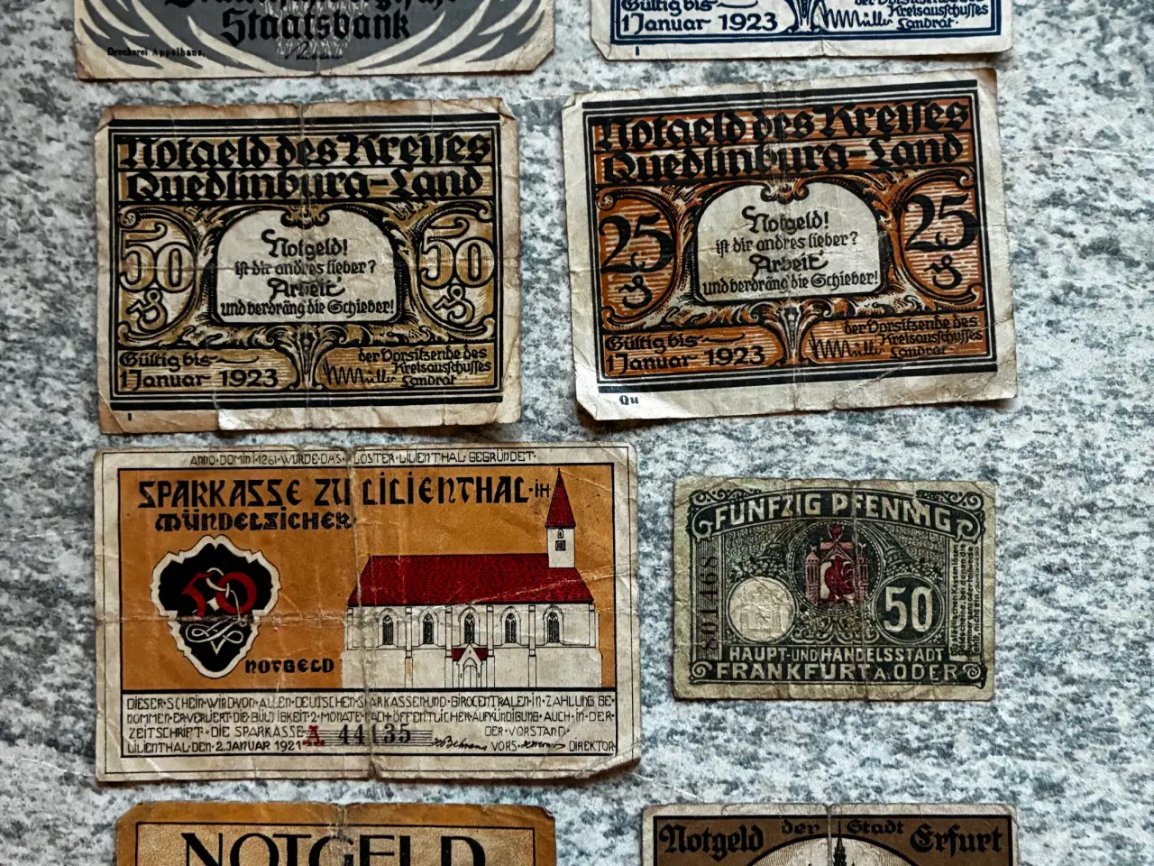 Billede 5 - 44 stk. tyske (nød)pengesedler