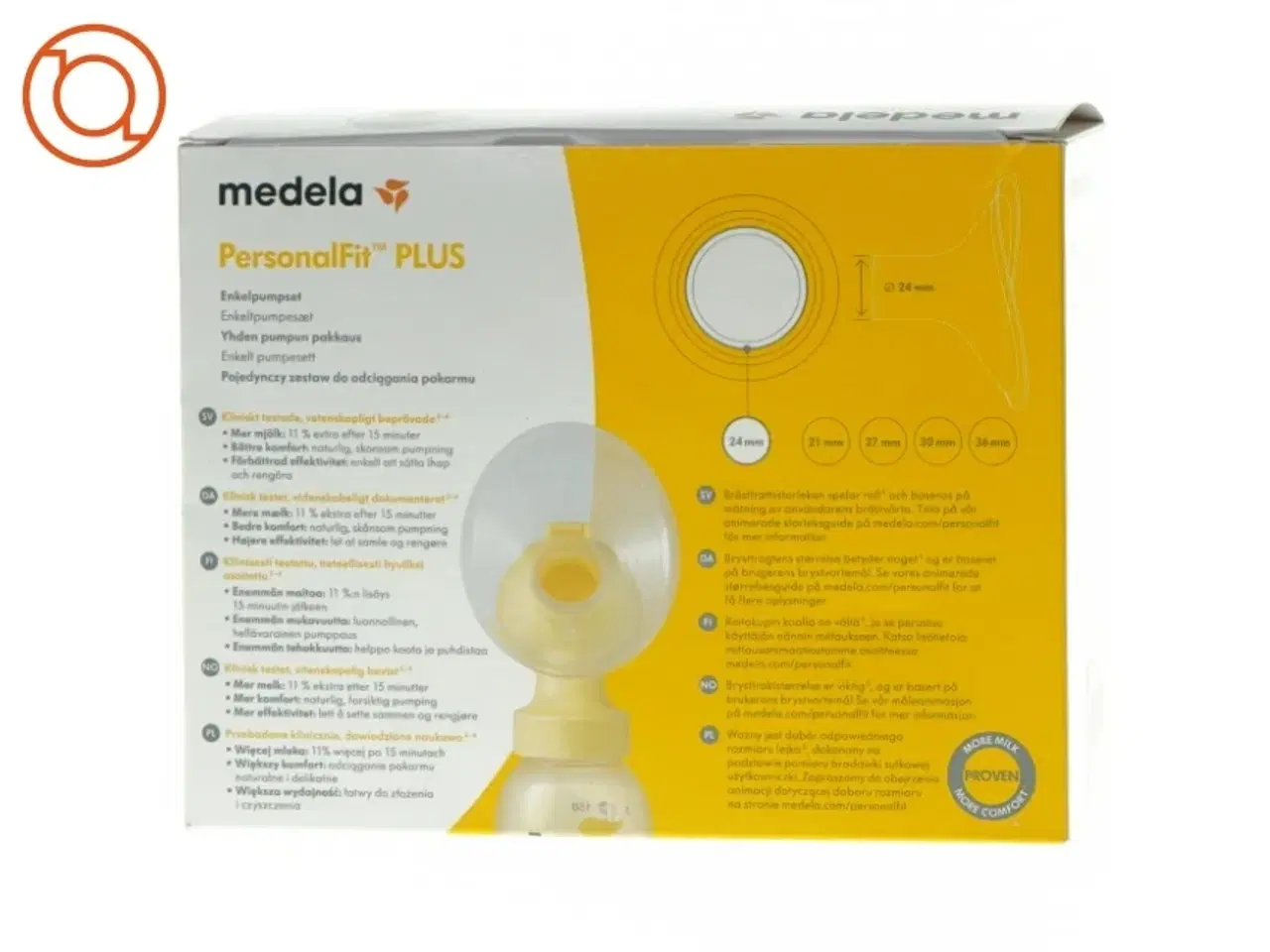 Billede 2 - Brystpumpe fra Medela (str. 24 milimeter 150 milliliter )