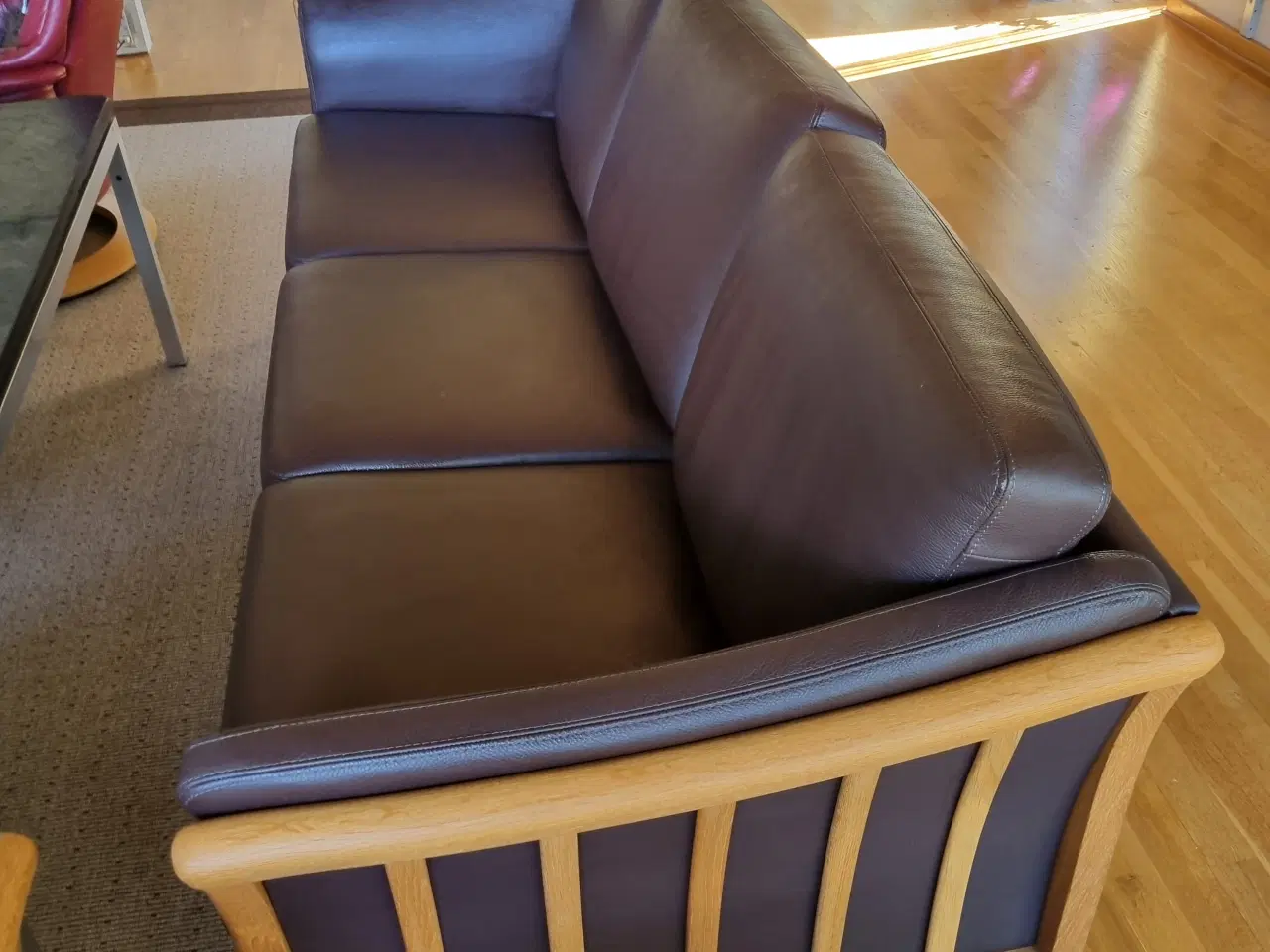 Billede 2 - 3 personers lædersofa
