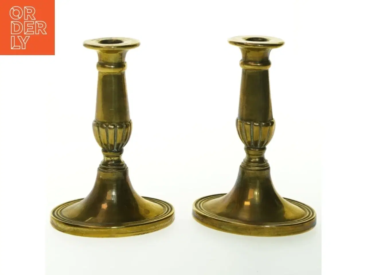 Billede 1 - Engelske lysestager i messing (str. 16 cm)