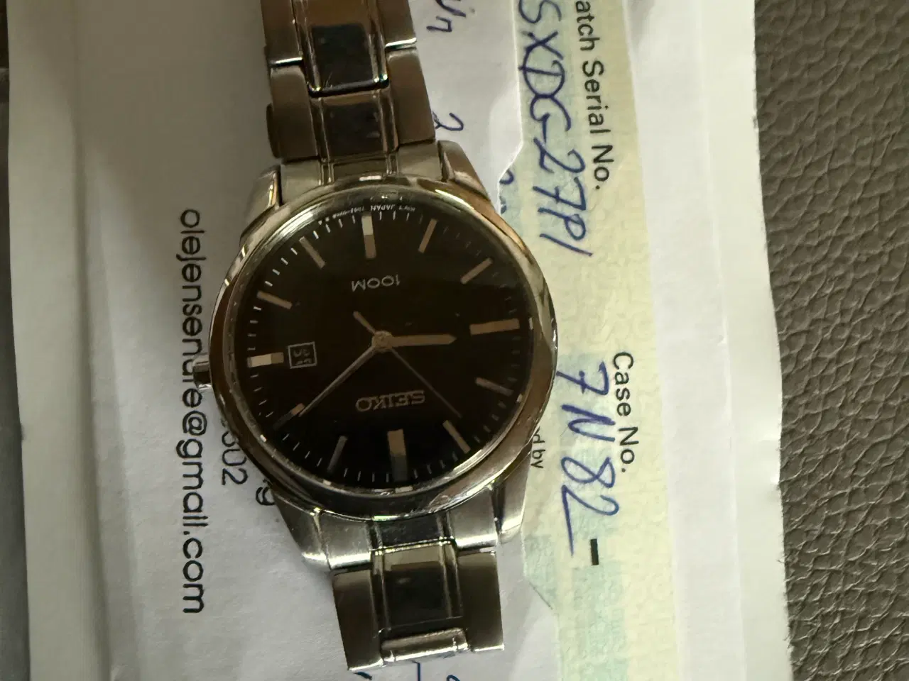 Billede 5 - Seiko SXDC27P1 Dameur Rustfrit Stål Sort Skive