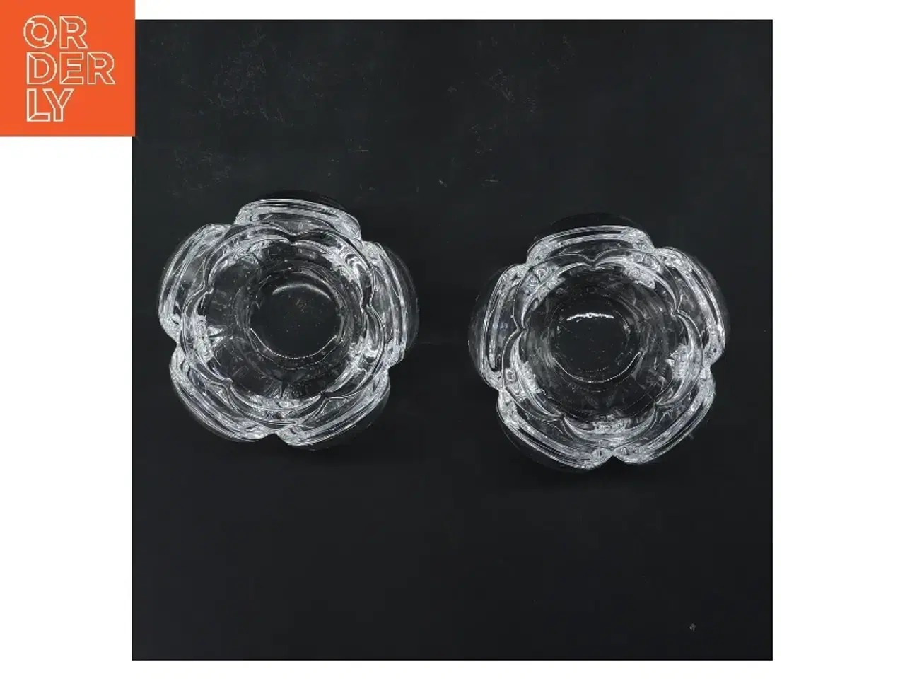 Billede 3 - Glas lysestager 2 stk (str. 2 stk 9,5 cm)