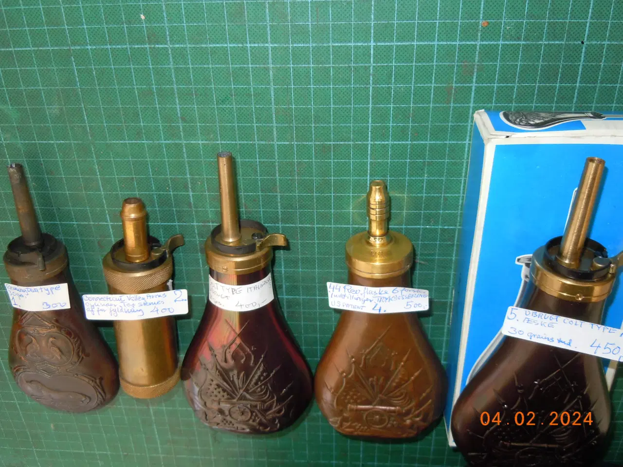 Billede 5 - Krudtflasker, Messing, Kobber, Krudthorn.