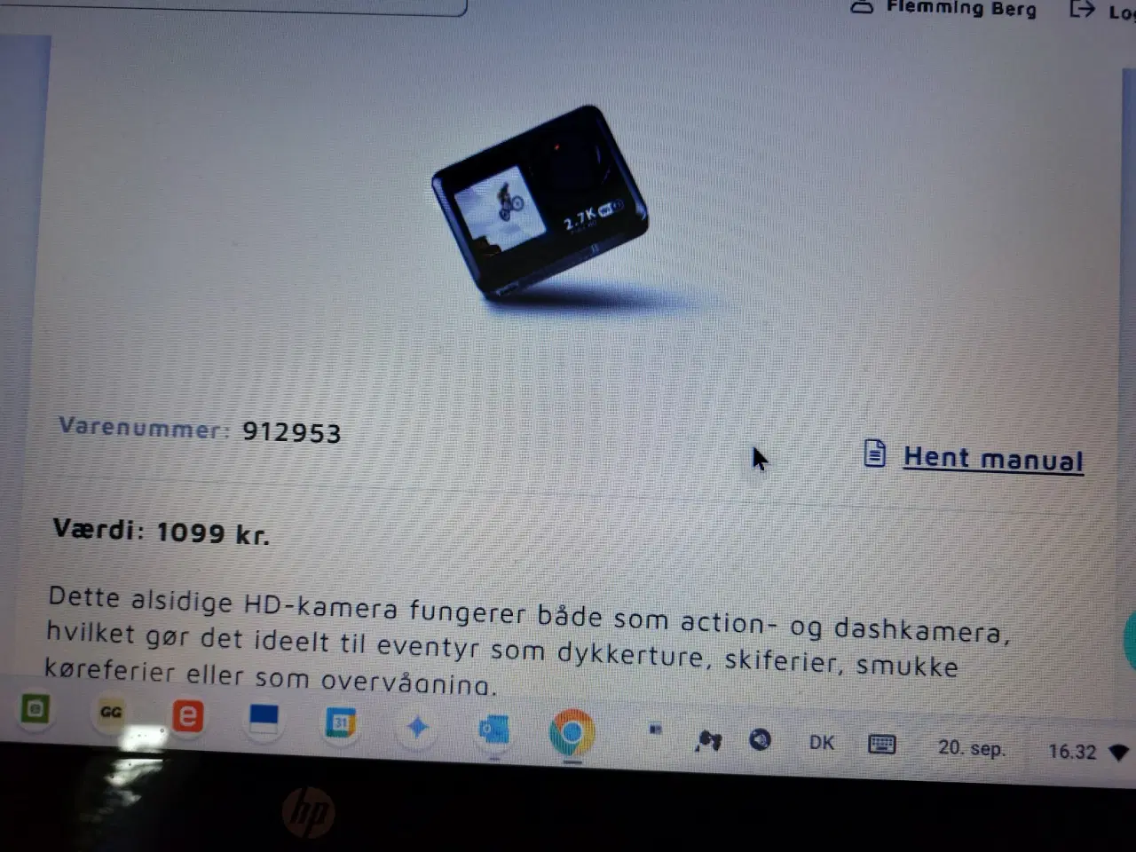 Billede 14 - ACTIONSCAMERA/DASHBOARD TIL BILEN OG CYKLEN