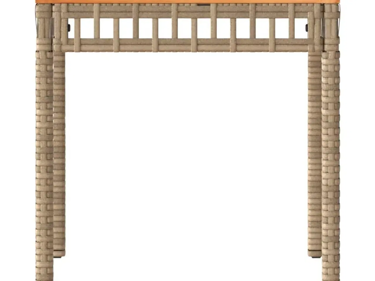Billede 5 - Havebord 38x38x42 cm polyrattan og akacietræ beige