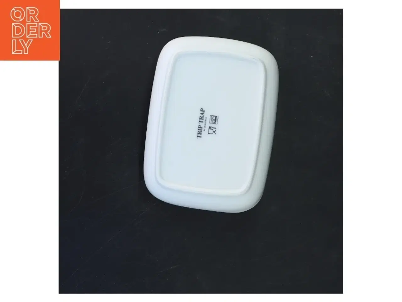 Billede 5 - Hvid smørbox fra Trip Trap (str. 7x15x11 cm)